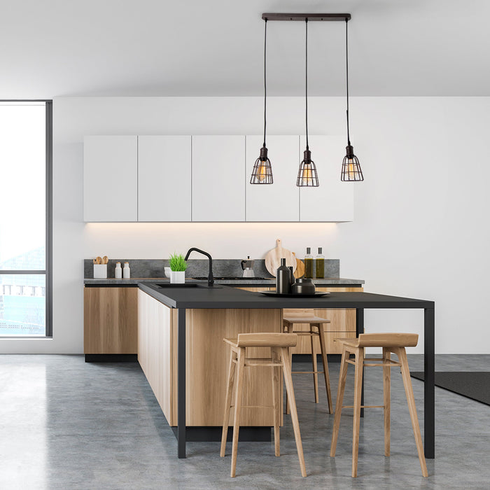 Lámpara Colgante Chocolate 3 Luces  E27 60w