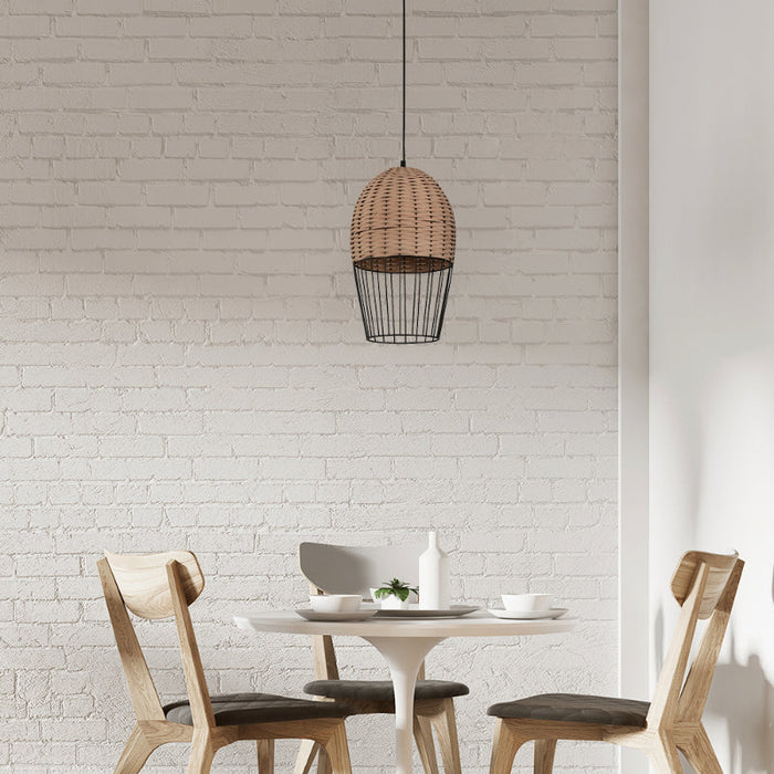 LAMP. COLGANTE NEGRO 1L E27 40W