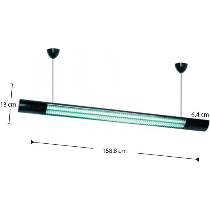 LAMP. TECHO NEGRO 2L G13 40W (TUBOS T8 6400K INCLUIDOS)
