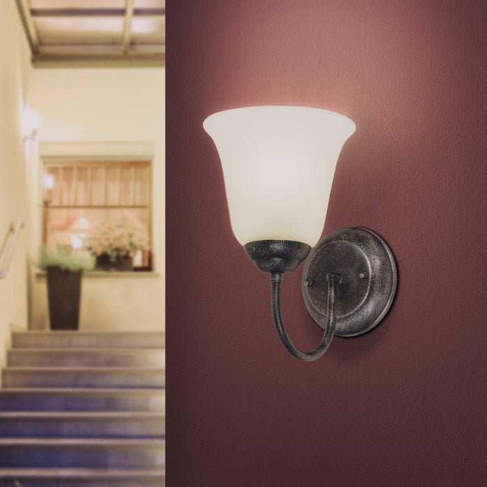 Aplique De Pared Plateado 60w E27 1 Luz