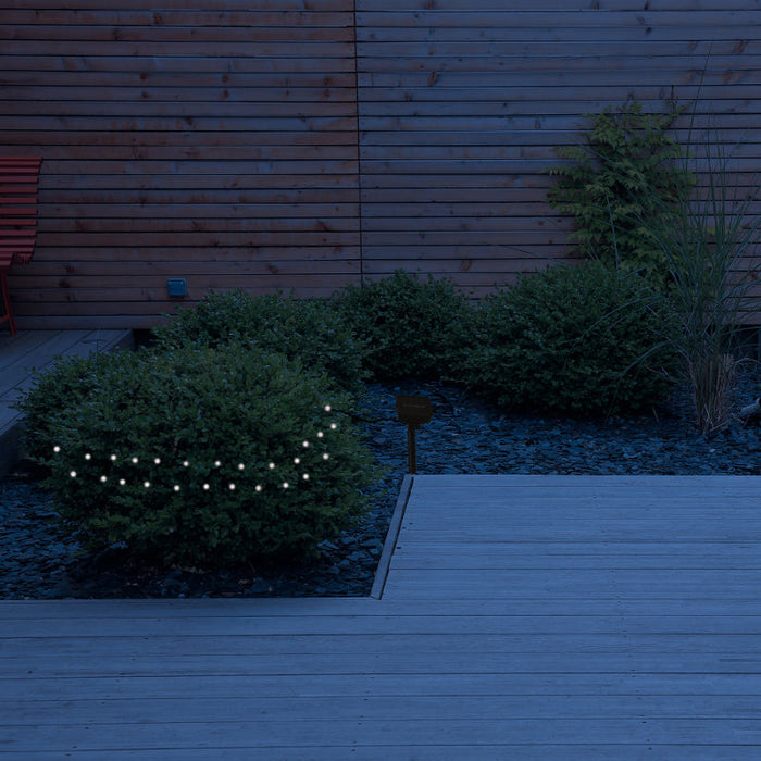 EXTENSION DE LUCES LED SOLAR NEGRO 100L 6500K 11M NAVIDAD