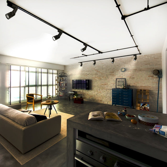 Lámpara de Riel Spotlight de 24 W Color Negro