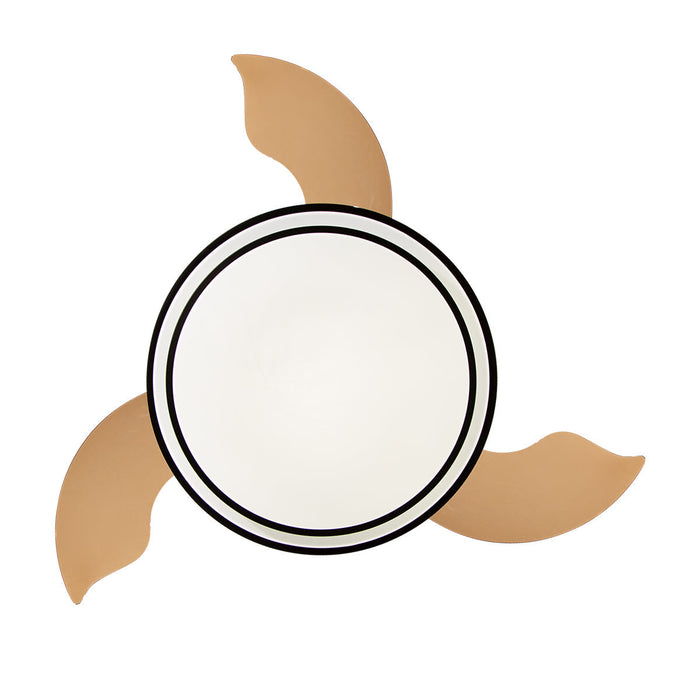 Ventilador De Techo Retráctil 42", Luz LED, Negro Mate, 3 Aspas, 6 Velocidades