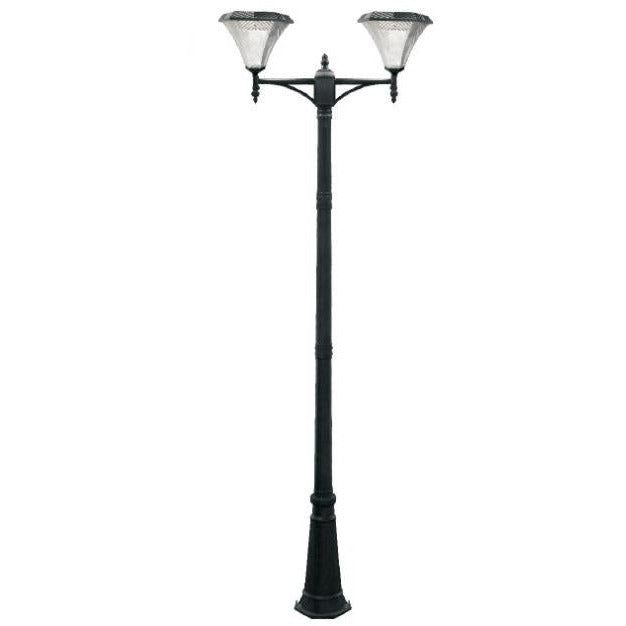 LAMP. LED EXT. SOLAR POSTE NEGRO 2L 20W 3.2V 3000/4000/6500K+RGB (CON CONTROL REMOTO) (CUERPO)