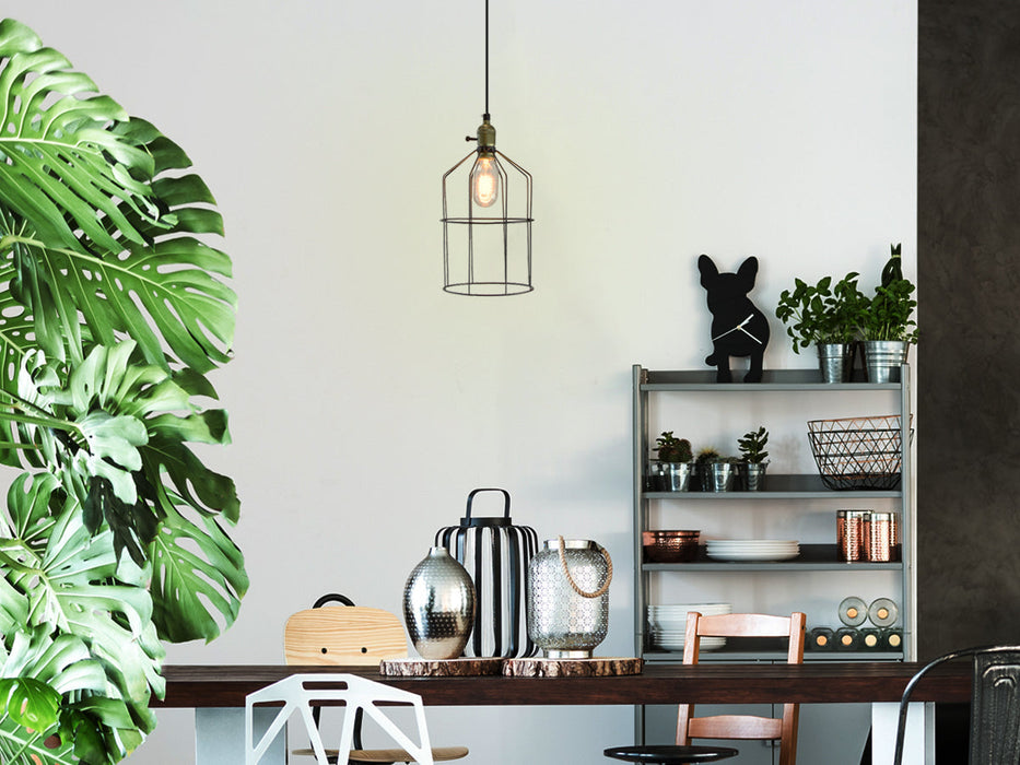 Lámpara Colgante, Negro, 1 Luz Piave