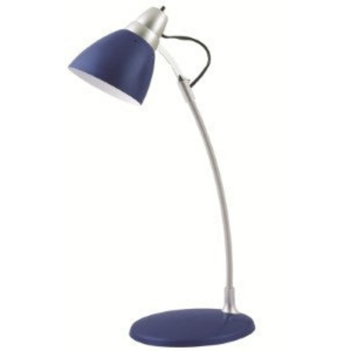 Lámpara de Mesa E-14 1 Luz 40W, con acabados en azul y níquel
