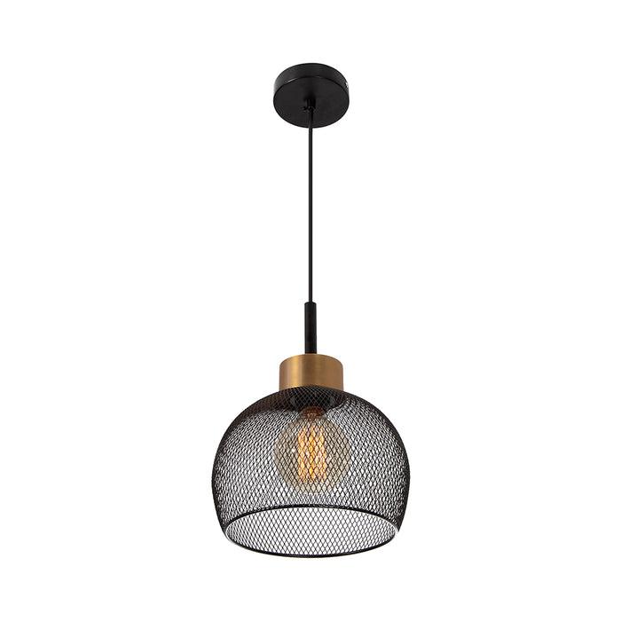 LámparaColganteNegroDorado60WE271Luz