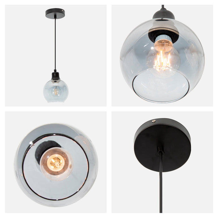 Lámpara Colgante Acabado en Negro Socket E27 40w 1 Luz