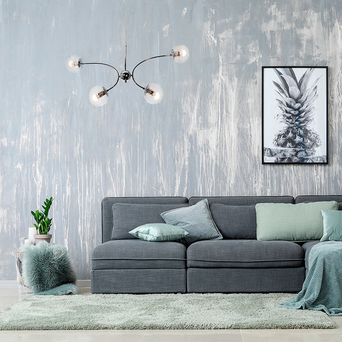 Lámpara Colgante Cromo 4 Luces  E27 40w