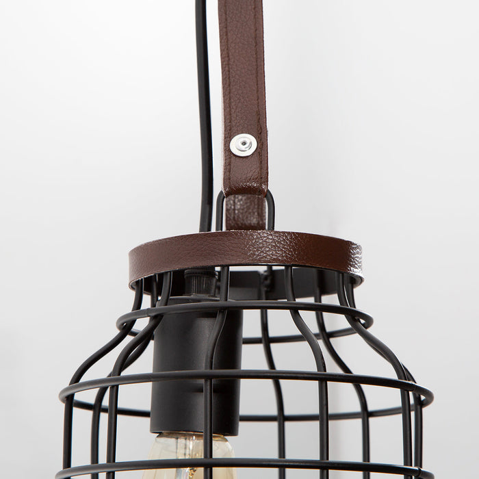 Lámpara Colgante Inlite Pantalla de Acero Color Negro de 1 Luz