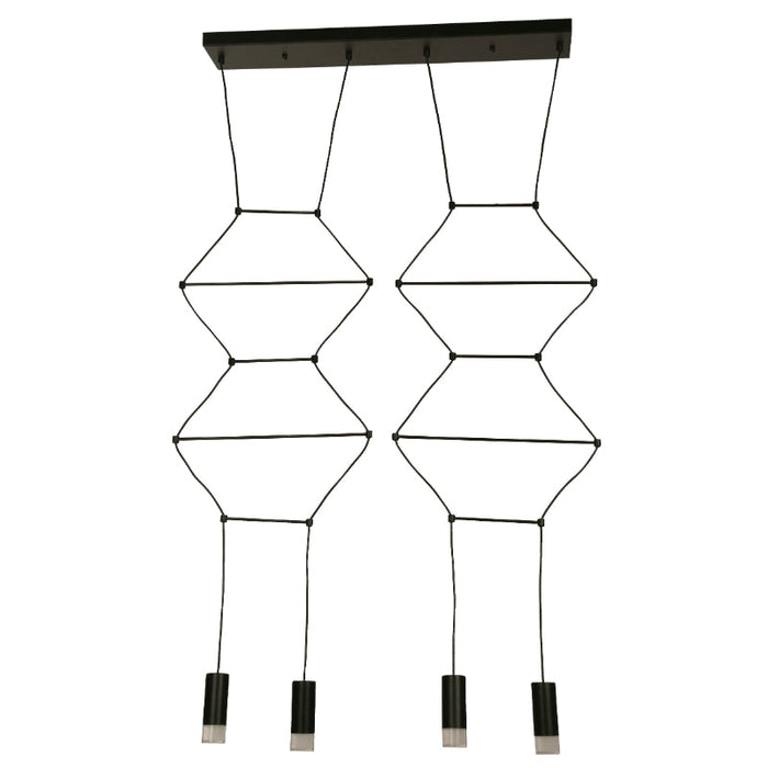 LAMP. LED COLGANTE NEGRO 4L 3W 85-265V 3000K