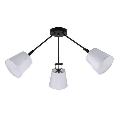 Lámpara Techo Negro 3L E27 10W