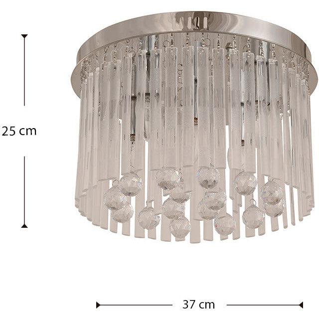 Lámpara Techo Cromo 5L E14 40W