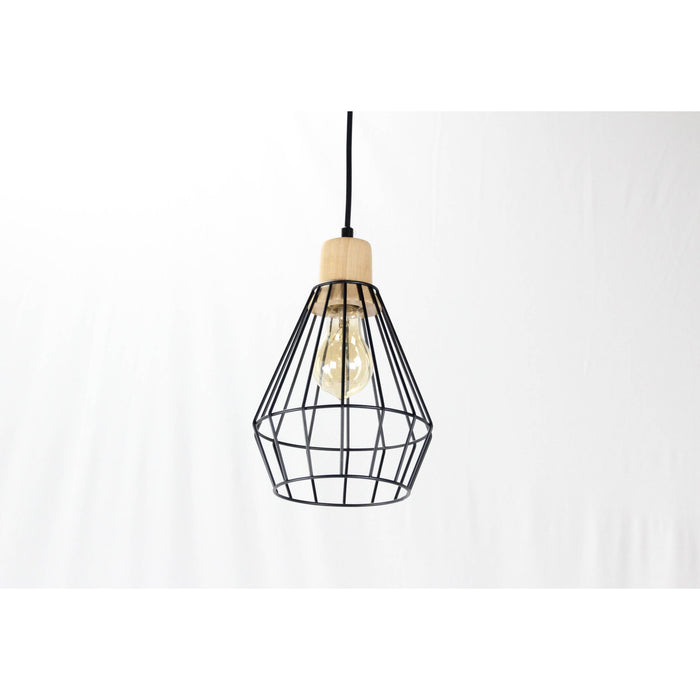 Lámpara Colgante Negro 1L E27 60W