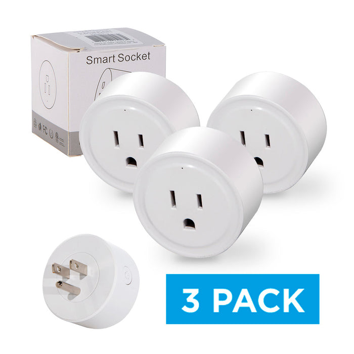 Contacto inteligente con control de horarios encendido y apagado 3 Piezas