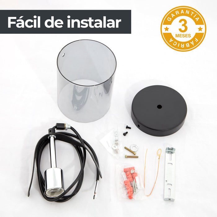 Lámpara Colgante Modern Luxe Negro E27 10w 1 Luz