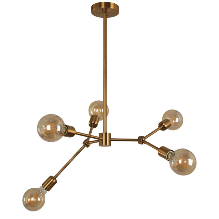 LAMP. TECHO BRONCE DORADO 5L E27 12W