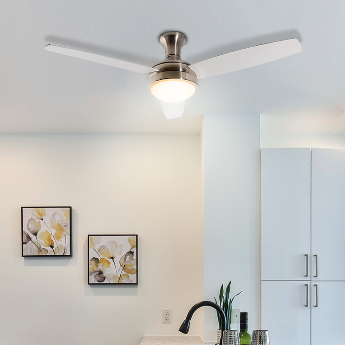 Ventilador LED De 52" 3 Aspas Con Control Remoto