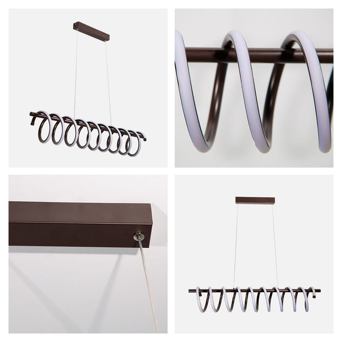 Lámpara Colgante LED de 3000K, Acabado marrón oscuro, 40W