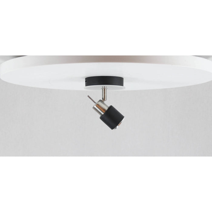 LAMP.TECHO NIQUEL SATINADO 1L GZ10 50W N/B