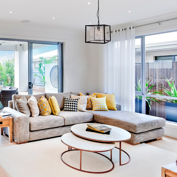 Lámpara Colgante Moderno Negro 40w E27 1 Luz