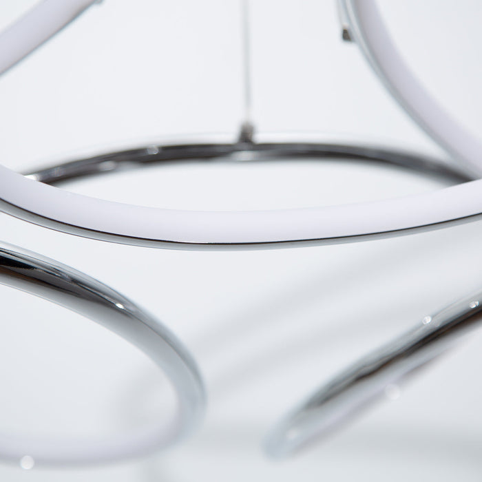 Lámpara Colgante LED, Acero, Acabado cromo, 36W