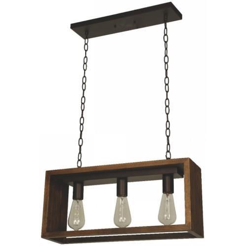 Lámpara Colgante Bronce 3L E26 40W