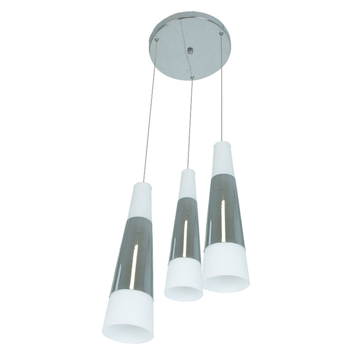 Lámpara Empotrable Lumicentro LED Color Cromo de 3 Luces