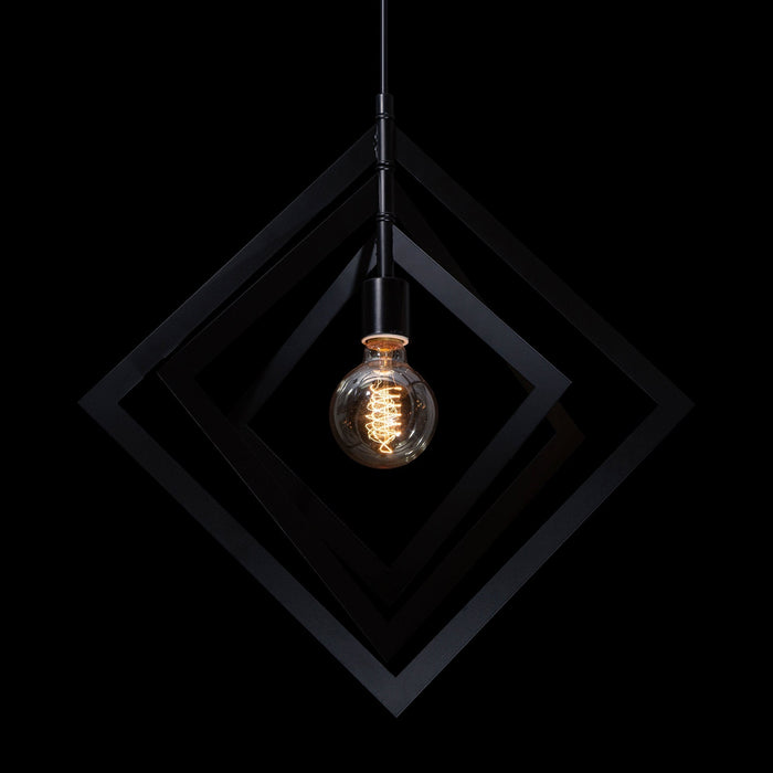 Lámpara Colgante Dark Decor Negro E27 60w 1 Luz