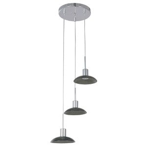 Lámpara Colgante Inlite LED Color Cromo de 3 Luces