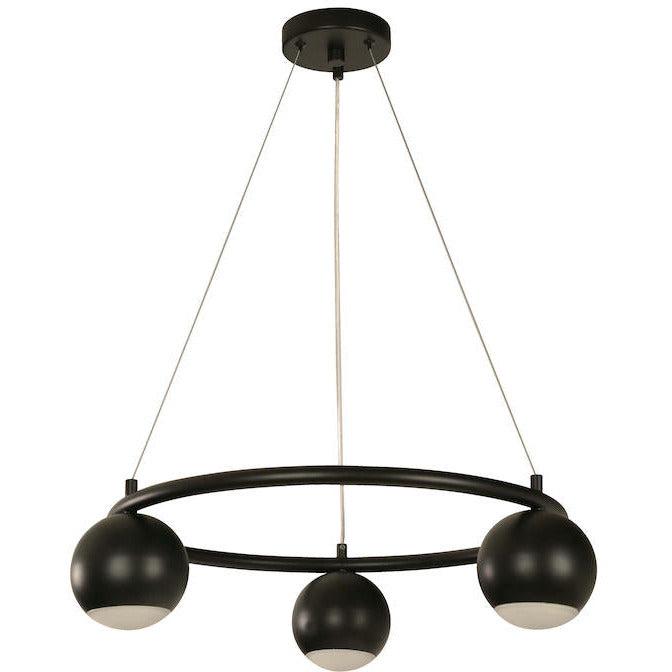 Lámpara Colgante Negro 3L Gu10 8W
