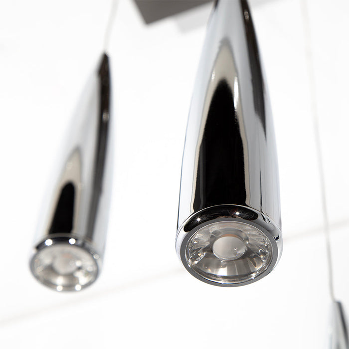 Lámpara Colgante Lumicentro Color Cromo de 3 W y 6 Luces