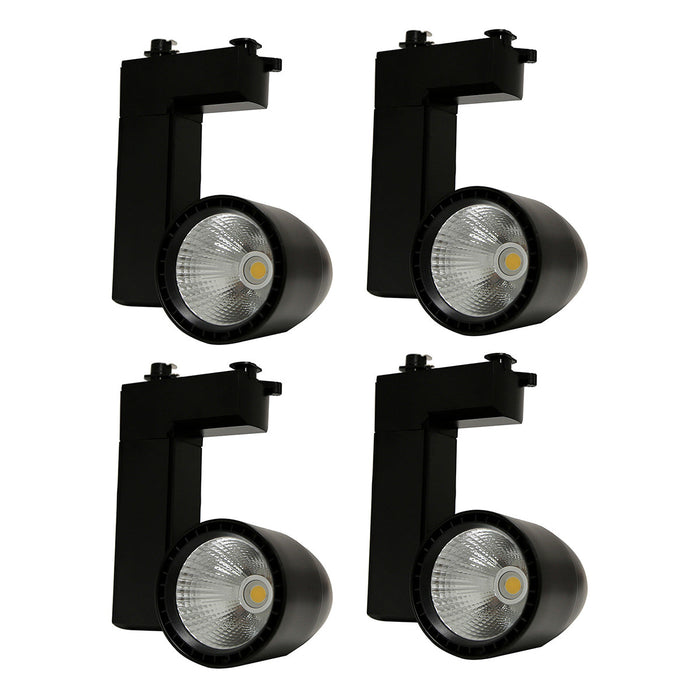 Kit 4 Lámpara de Techo Cabezal Dirigible Negro Led 24w