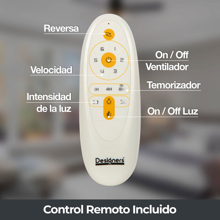 Ventilador de techo inteligente con luz LED