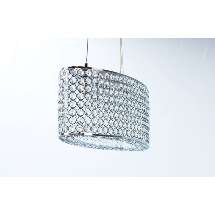 LAMP. COLGANTE TECHO CRISTAL CROMO 7L G9 40W (B/I) (CONVERTIBLE)