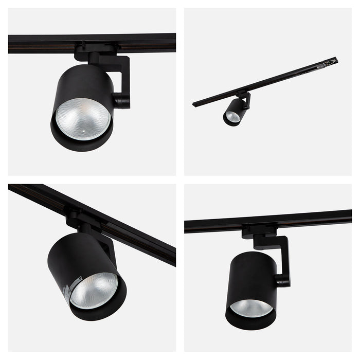 Lámpara Riel Decorativo General Lighting Moderno Negro 12W E27 1 Luz