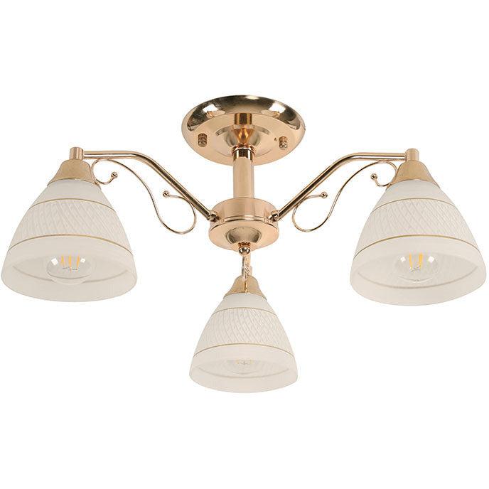 Lámpara Techo Dorado Francés 3L E27 40W