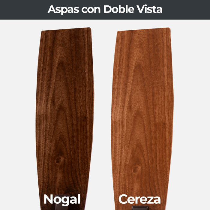 Ventilador De Techo 52" Bronce 2L E27 40W Con Control De Pared