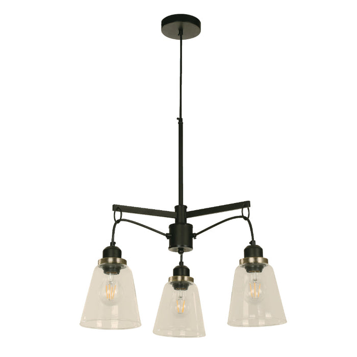 LAMP. COLGANTE NEGRO 3L E27 40W
