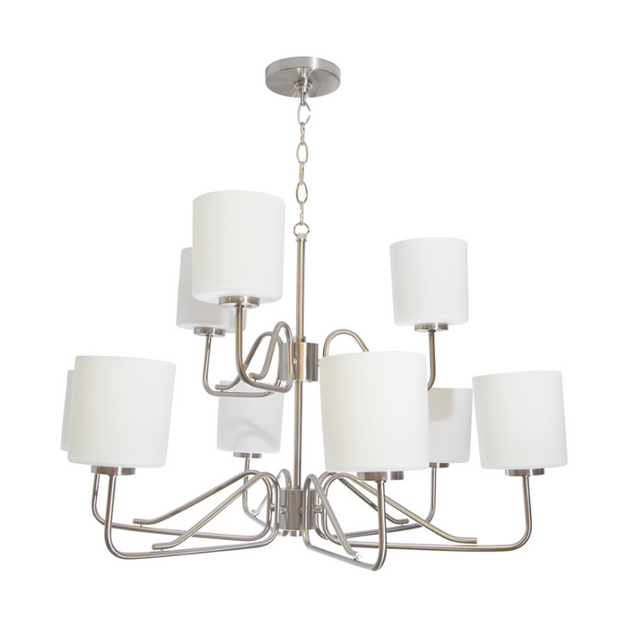 Candelabro Tobin Collection 9 luces , acabado en niquel pulido