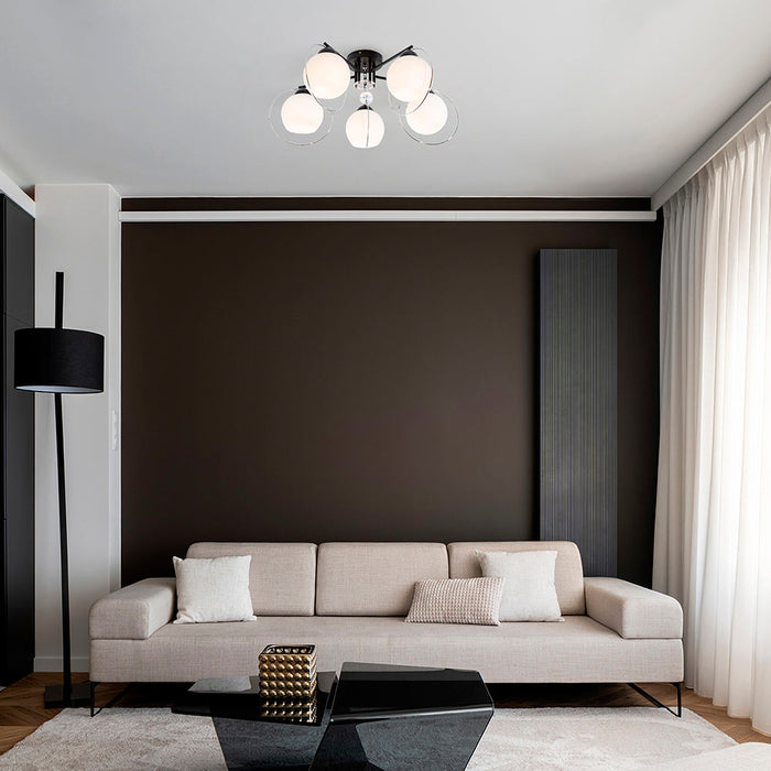 Lámpara de Techo Contemporary Clean Blanco E27 40w 5 Luces