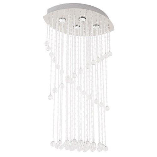 LAMP. COLGANTE CRISTAL CROMO 4L GU10 50W