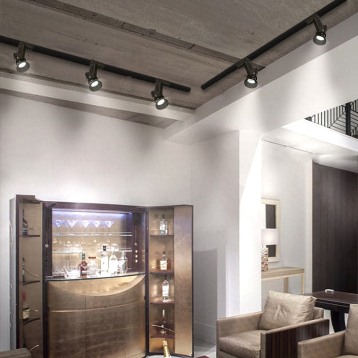 Lámpara de Riel Spotlight LED de 24 W Color Negro 1 Luz