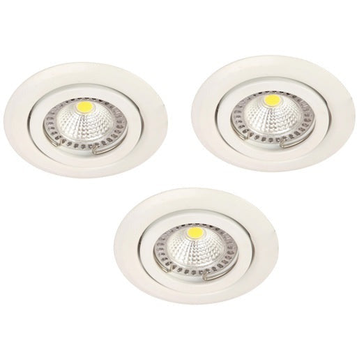 LAMP. TECHO BLANCO 1L GU10 3W (BOMBILLOS LED INCLUIDO) (3 PIEZAS)
