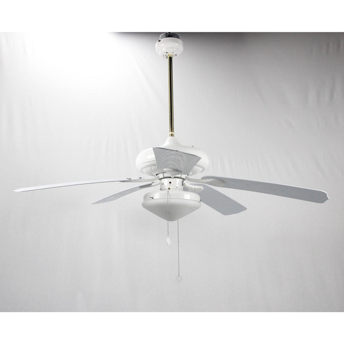 VENTILADOR EXTERIOR DE TECHO 52" BLANCO 2L E27 60W