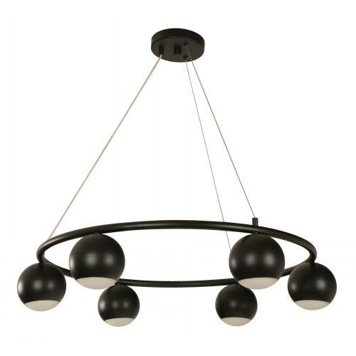 Lámpara Colgante Negro 6L Gu10 8W