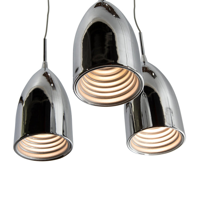 Lámpara Colgante Lumicentro LED Color Cromo 6 Luces 2 W