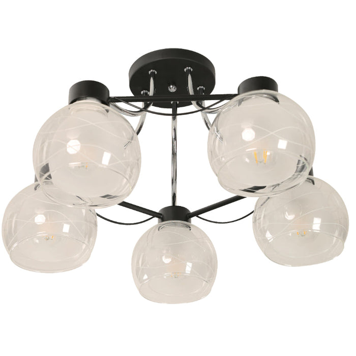 LAMP. TECHO NEGRO 5L E27 40W