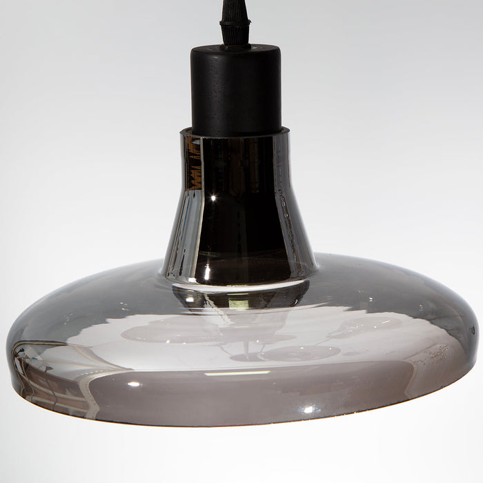 Lámpara Colgante Lumicentro Acabado Negro y Madera 11 W de 5 Luces