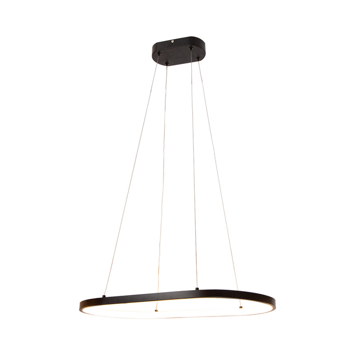 Lámpara colgante LED 3000K, acabado negro, 24W